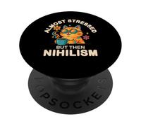 Nihilisme Nihilisme Groovy Cat Nihiliste PopSockets PopGrip Adhésif