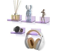 NiHome 0139 Lot de 5 étagères murales flottantes en acrylique Violet