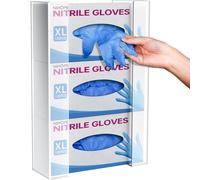 NiHome Boîte à gants en acrylique à 3 couches, support de boîte à mouchoirs transparent pour la maison et le bureau
