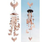 NiHome Cloches à vent en métal Thunderbird faites à la main pour jardin, décoration de patio, cloches à vent en métal, durables, résistantes aux intempéries, pour porche intérieur/extérieur, design