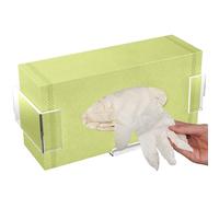 NiHome Distributeur de boîte à gants mural en acrylique transparent pour salle de bain, cuisine, laboratoire, salon - Facile à installer, rangement peu encombrant pour gants, mouchoirs, lingettes avec