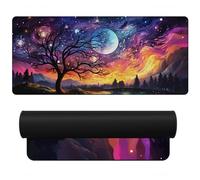 NiHome Grand tapis de souris de jeu XL 90 x 40 cm, artistique et protecteur pour bureau