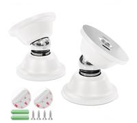 NiHome Lot de 2 butées de porte magnétiques blanches pour un maintien et un arrêt sécurisés de la porte, design facile à installer, design non gênant, options de montage flexibles pour camping-car