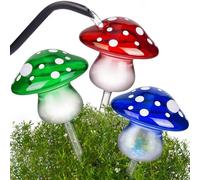 NiHome Lot de 3 globes en verre soufflé à la main, système d'hydratation automatique pour plantes d'intérieur jusqu'à 3 semaines, recharge facile avec débit réglable