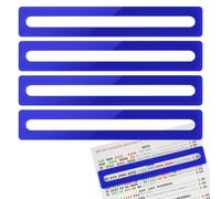 NiHome Lot de 4 marqueurs de ligne Mahjong en acrylique (bleu)