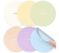 NIHOME Lot de 6 ouvre-bocaux en silicone - 15,2 cm de large antidérapant - 100 % silicone de qualité alimentaire - Couleurs élégantes - Tapis et dessous de verre multi-usages résistants à la chaleur