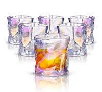 NiHome Lot de 6 verres à whisky en cristal soufflés à la main sans plomb 177 ml