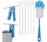 NiHome Lot de 8 brosses de Nettoyage pour gobelet Stanley, brosses à Paille Extra Longues de 30,5 cm, Brosse de Nettoyage à Long Manche avec Brosse de Nettoyage 4 en 1 pour Bouteille d'eau, biberon