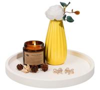 NiHome Plateau de Rangement en Silicone épais pour Accessoires de Salle de Bain, comptoir de Cuisine, décoration de Salon, Plateau Rond Multifonction résistant aux Chocs pour Bougie, Parfum, Savon