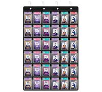 NiHome Présentoir à cartes à 36 emplacements - Cadre pour cartes de sport graduées, affichage PSA 35PT avec protection en PVC pour cartes de baseball, football, affichage mural, cadeau collecteur