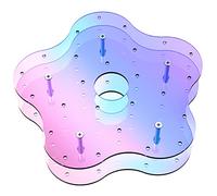 NiHome Présentoir à gâteaux en acrylique à 25 trous pour table de dessert, cupcakes, sucettes, mariages, fêtes prénatales, anniversaires, Halloween (irisé)