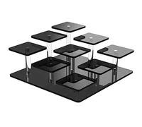 NiHome Présentoir en acrylique à 9 niveaux pour figurines Funko POP, organiseurs de parfum, cupcakes, desserts, objets de collection, bijoux, présentoir en acrylique pour décoration et organisateur