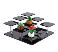NiHome Présentoir en acrylique à 9 niveaux pour figurines Funko POP, organiseurs de parfum, cupcakes, desserts, objets de collection, bijoux, présentoir en acrylique pour décoration et organisateur