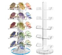NiHome Présentoir rotatif pour lunettes en acrylique transparent