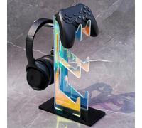 NiHome Support universel en acrylique irisé à 3 niveaux pour manette de jeu PS5 Xbox ONE Switch coloré accessoires de jeu support de casque stable antidérapant