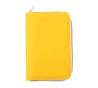 NIHUIFA Housse en cuir avec fermeture éclair et poche pour carte de crédit avec poche élastique pour stylo, 6 anneaux, couverture de planificateur