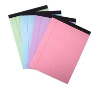NIHUIFA Lot de 4 blocs-notes colorés avec pages déchirables lignées 50 feuilles par bloc pour étude, travail, bureau, fournitures scolaires