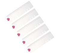 NIHUIFA Lot de 5 intercalaires pré-perforés à 6 trous avec échelles de mesure, règle multifonctionnelle pour carnet de notes, journal