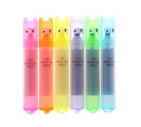 NIHUIFA Lot de 6 mini surligneurs coréens pour création de dessins animés