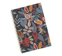 NIHUIFA Planificateur floral 2026 à double spirale, semainier et mensuel avec poches de rangement intérieures pour planification quotidienne