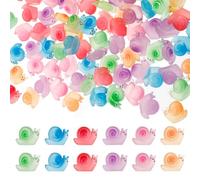 NIHUIFDPY Lot de 100 mini escargots lumineux en résine phosphorescents - 6 couleurs - Décoration pour jardin, paysage, maison, loisirs créatifs, gâteaux