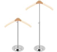 NIHUIFDPY Présentoir pour t-shirt, hauteur réglable de 40 à 70 cm, support de cintre en métal, porte-manteau flexible, porte-vêtements portable à suspendre pour vêtements, manteaux, vente au détail