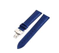 NIHUJALE Bracelet de Montre en Cuir, Bracelet de Montre Universel 12/24 mm avec Boucle Papillon, en Acier et Outil Inclus(Blue,13mm)