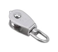 NIHUJALE Poulie en Acier Inoxydable, Ensemble de poulies pivotantes for câble de Levage à Roue Simple ou Double, Outils de Levage for câble métallique M15/M25(M25-Single Wheel)