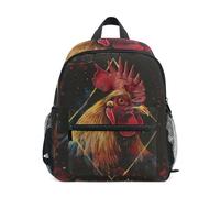 Niigeu Art Animal Coq Bite Sac à Dos Enfant Sac a Dos Fille Garçon 2-7 Ans Cartable Mini Sac Ecole Maternelle Enfants Préscolaire Voyage