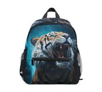 Niigeu Art Aquarelle Tigre Animal Sac à Dos Enfant Sac a Dos Fille Garçon 2-7 Ans Cartable Mini Sac Ecole Maternelle Enfants Préscolaire Voyage