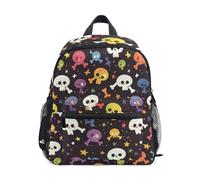 Niigeu Crâne De Sucre Fantôme Halloween Sac à Dos Enfant Sac a Dos Fille Garçon 2-7 Ans Cartable Mini Sac Ecole Maternelle Enfants Préscolaire Voyage