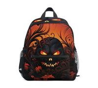 Niigeu Halloween Sucre Fantôme Orange Sac à Dos Enfant Sac a Dos Fille Garçon 2-7 Ans Cartable Mini Sac Ecole Maternelle Enfants Préscolaire Voyage