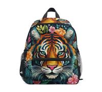 Niigeu Marguerite Fleur Tigre Animal Sac à Dos Enfant Sac a Dos Fille Garçon 2-7 Ans Cartable Mini Sac Ecole Maternelle Enfants Préscolaire Voyage