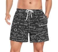 Niigeu Noir Mathématiques Physique Mathématique Homme Short de Bain Respirant Séchage Rapide Maillot de Bains Etanche Plage Été Beach Shorts