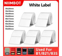 Niimbot 1 rouleau B1 autocollant blanc papier étanche étiquette adhésive blanc Anti-huile pour B1 B21 Mini ruban d'imprimante thermique Portable