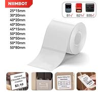 Niimbot 1 rouleau B1 autocollant blanc papier étanche étiquette adhésive blanc Anti-huile pour B1 B21 Mini ruban d'imprimante thermique Portable 50x50mm-150PCS R