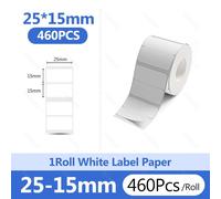Niimbot 1 rouleau B1 papier autocollant blanc étiquette adhésive étanche blanc Anti-huile pour B1 B21 Mini ruban d'imprimante thermique Portable - Type 1WH Label 25-15mm