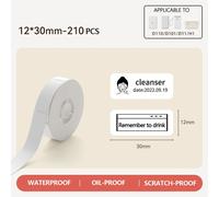 Niimbot 1 rouleau D110 Mini imprimante thermique Portable autocollant blanc papier étanche étiquette adhésive blanc Anti-huile pour D11 D101 D110 - Type 12x30mm