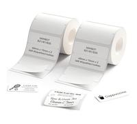 NIIMBOT 2 Rouleau Étiquettes B1/B21/B3S, (40x15mmx2) étiquettes thermiques autocollantes pour la maison, l'école, le bureau et le commerce (Blanc)