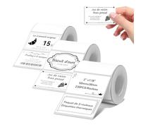 NIIMBOT 3 Rouleaus Etiquette Pour B1 B2 B21 B3S B31 B4/K4 Imprimante, Autocollantes Etiquette 50 * 30mm, 230 Pièces Par Rouleau, Blanc