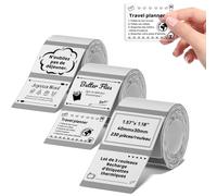 NIIMBOT 3 Rouleaus Etiquette Pour B1 B21 B3S Imprimante, Address Etiquette 40x30mm,230 Pcs/Rouleau, Transparent