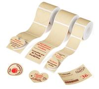 NIIMBOT 3 Rouleaux d’Étiquettes Compatible avec imprimantes B1 Pro B2 Pro B21 Pro, Tailles Variées, Impression Bicolore (Rouge/Noir) et Photo, pour Bureau, Artisanat, Maison, École