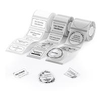 NIIMBOT 3 Rouleaux d'étiquettes Thermiques Autocollantes pour B1/B2/B21/B3S/B31/B4/K3,50x30mm (Blanc),40x30mm(Transparent),50x50mm (Transparent),Texte Noir