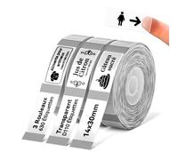 NIIMBOT 3 rouleaux d'étiquettes Transparent 14x30mm pour D110 D11 D101