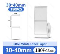 Niimbot-Autocollant Blanc Pour Ongles,Papier Étanche,Étiquette Arina,Anti-Huile,B21,B31,Mini Imprimante Thermique Portable,Ruban Adhésif,Plus De Taille,B1 - Type 30x40mm-180pcs