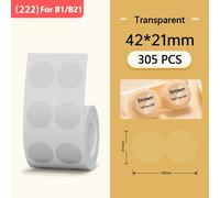 Niimbot autocollants transparents imprimante d'étiquettes autocollants imprimante Portable Niimbot étiquettes en papier thermique officiel authentique pour B1/B21 - Type TM4221