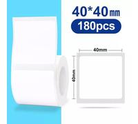 NiiMbot B1/B203 B21/B3s imprimante d'étiquettes étanche Anti-huile résistant à la déchirure étiquette de prix couleur Pure papier d'étiquettes résistant aux rayures - Type 4040mm 180pcs