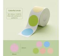 Niimbot B1 B21 B3S imprimante thermique Portable autocollant rond rouleau de papier blanc Transparent étanche autocollant étiqueteuse prix étiquette - Type 3030-Color Round