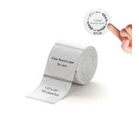 NIIMBOT B1 B21 B3S Ruban d'étiqueteuse transparent 50 × 50 mm, papier autocollant thermique, 4,8 x 5,9 cm, ruban d'étiquetage de rechange étanche, 150 étiquettes/rouleau, rond