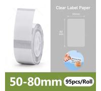 Niimbot B1 B21 papier d'étiquettes auto-adhésif Transparent pour Mini étiqueteuse thermique Portable imprimante autocollant rond clair - Type Transparent 50x80